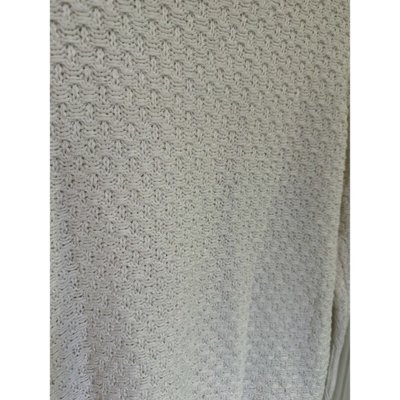 LOFT Women’s White Sweater Tunic Size Small | 100% Mercerized Cotton | - Picture 4 of 4
